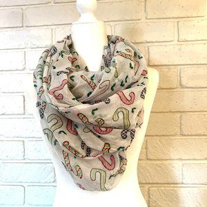 Candy cane infinity scarf
